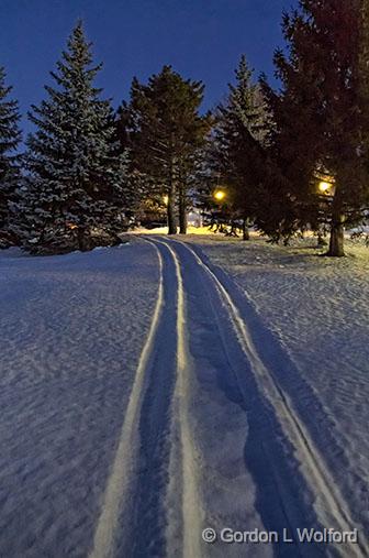 Snowmobile Tracks At Dawn_32749-55.jpg - Photographed at Smiths Falls, Ontario, Canada.